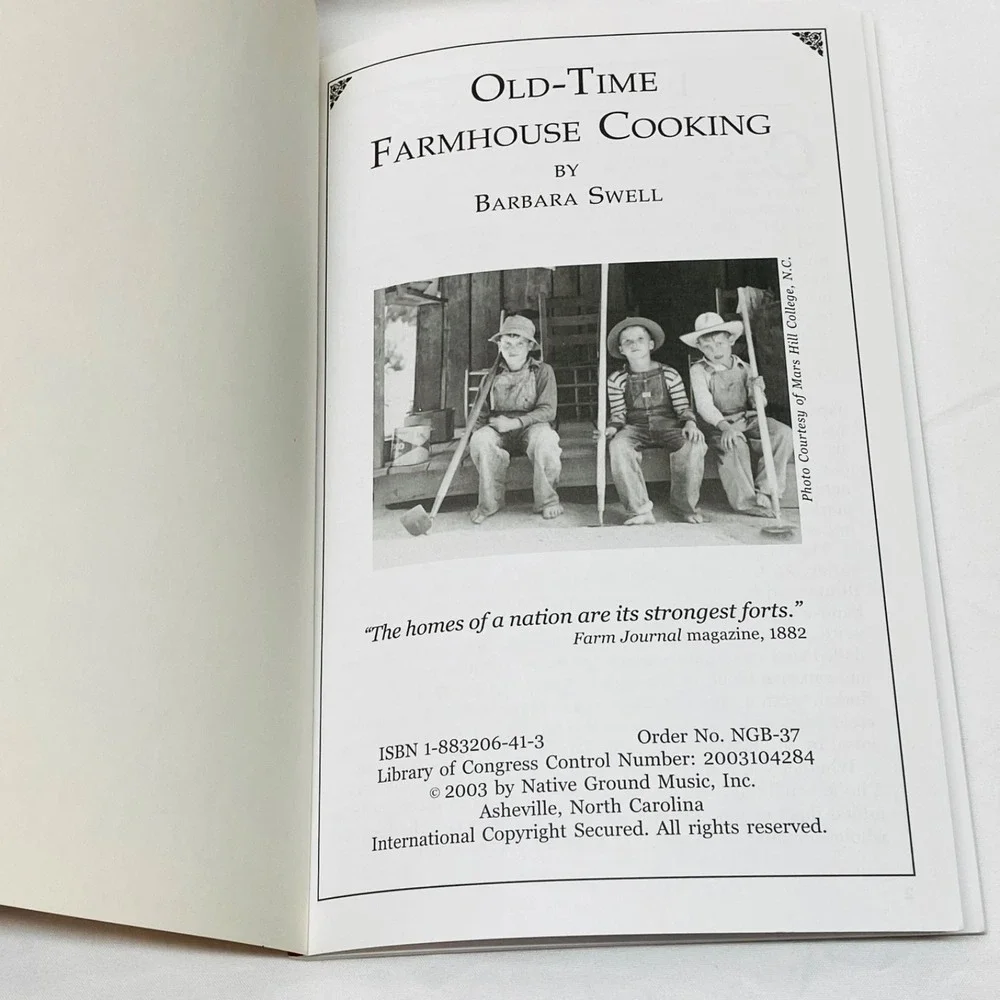 Old-Time Farmhouse Cooking Barbara Swell Rural American Recipes Book‎ Mint 2015